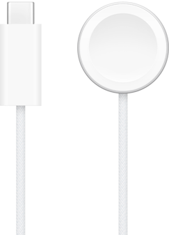 USB-C Ladegerät neben dem Apple Watch magnetischen Schnellladegerät